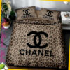 Luxury Louis Vuitton Dark Brown Logo On Bottom Left Beding Set 159