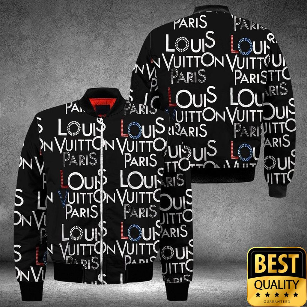 Luxury Louis Vuitton Paris Black With White And Red And Blue Name 3D Shirt And Pants 173 Luxury Louis Vuitton Paris Black With White And Red And Blue Name 3D Shirt And Pants 173