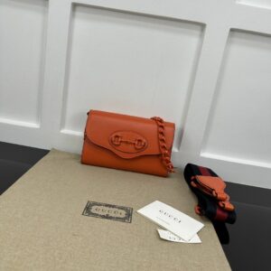 New Collection Fashion GG Horsebit 1955 Mini Orange KK04550