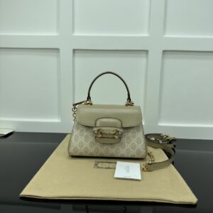 New Collection Fashion GG Horsebit Supreme Handbags Leather Beige KK05050