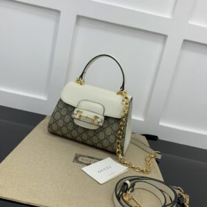 New Collection Fashion GG Horsebit Supreme Handbags White KK05050