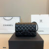 New Collection Fashion Bag CN Caviar Square Medium Black CH003
