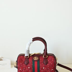 Luxe Style Fashion GG Ophidia Crystals Small Boston Bag KK03950