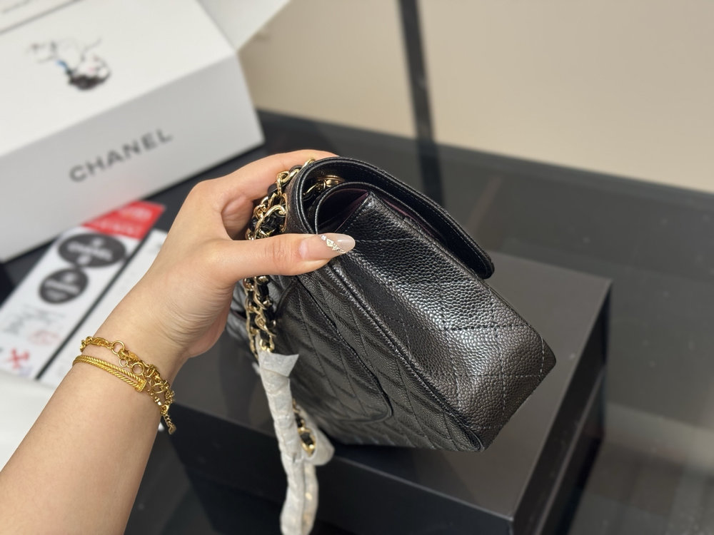 New Collection Fashion Bag CN Classic Medium Flap Bag Black CH017 New Collection Fashion Bag CN Classic Medium Flap Bag Black CH017