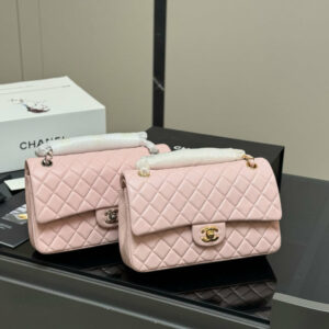 New Collection Fashion Bag CN Classic Medium Flap Bag Rose Sakura CH022