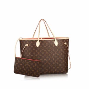 LV Neverfull GM Tote Bag Monogram Canvas Red for Women M41181