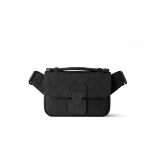 LV S Lock Sling Bag Black For Men M58487