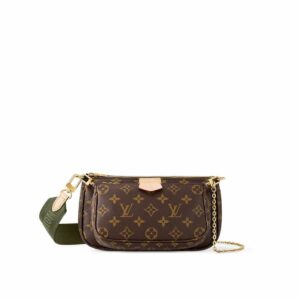LV Multi Pochette Accessoires Monogram Canvas Khaki for Women M44813