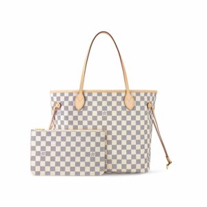 LV Neverfull MM Tote Bag Damier Azur Canvas for Women N41361
