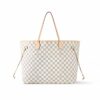 LV Neverfull MM Tote Bag Damier Azur Canvas Rose Ballerine Pink For Women N41605