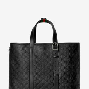 GG Emblem Large Tote Bag in Black 850218
