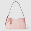Gucci Gg Emblem Small Shoulder Bag In Gg Canvas Pink