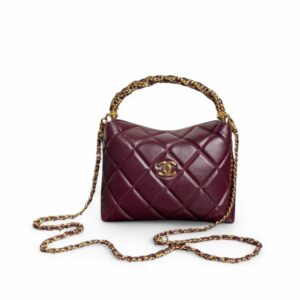 CN Clutch With Chain Burgundy For Women AP4189-B17675-NZG79
