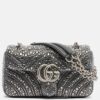 gucci grey Gg Marmont Medium Leather Shoulder Bag