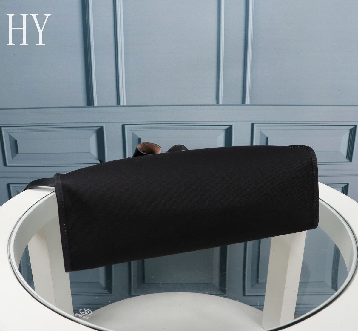 Hermes Black Canvas and Natural Calfskin Leather Herbag Zip PM Bag 586085 Hermes Black Canvas and Natural Calfskin Leather Herbag Zip PM Bag 586085