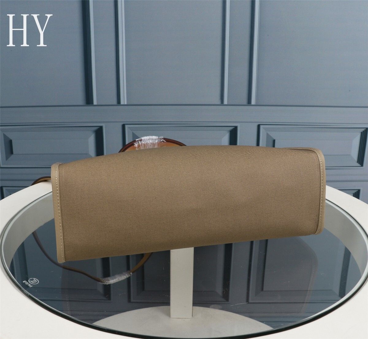 Hermes Brown Canvas and Natural Calfskin Leather Herbag Zip PM Bag 586085-2 Hermes Brown Canvas and Natural Calfskin Leather Herbag Zip PM Bag 586085-2