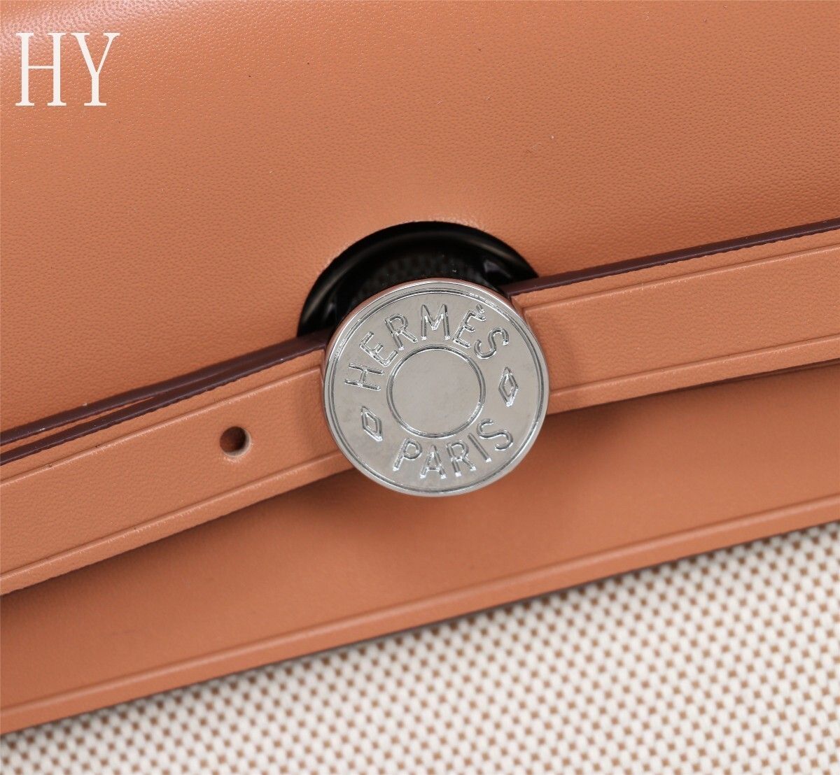 Hermes White Canvas and Natural Calfskin Leather Herbag Zip PM Bag 586085 Hermes White Canvas and Natural Calfskin Leather Herbag Zip PM Bag 586085