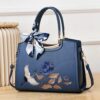 Leather Shoulder Bag Soft Slouchy Handbag Minimalist Hobo Purse for Women B004