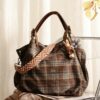 Straw Tote Bag Woven Shoulder Bag, Large Beach Handbag with Leather Trim, Boho Summer Tote B008