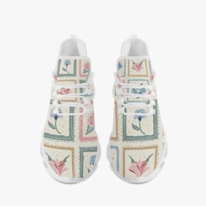 Floral Women’s Mesh Sneakers, Comfortable Athletic Shoes for Casual Wear, Trendy Gym Footwear H0088