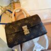 Elegant Black Monogram Top Handle Crossbody Bag