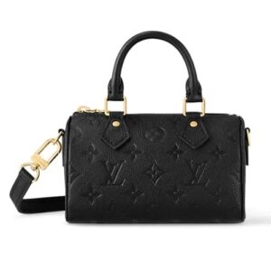 Elegant Black Monogram Top Handle Crossbody Bag