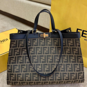 FF Monogram Canvas Tote Bag with Top Handle