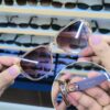 Luxury Rimless Gradient Sunglasses With Gold Detail