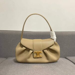 Celine Triomphe Beige Shoulder Bag