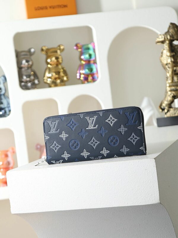 LV Zippy Wallet Monogram Shadow Navy Blue 28777 QA