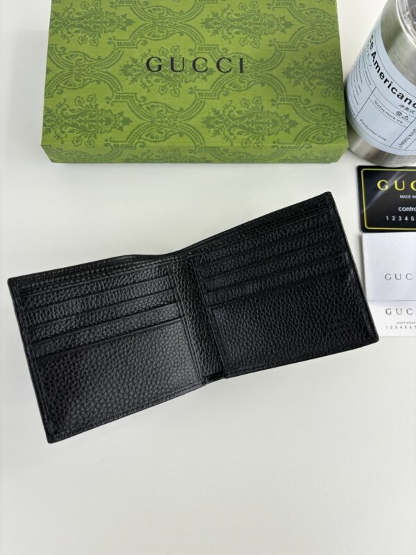 GG Black Leather Bi-Fold Wallet 365464-1 QA