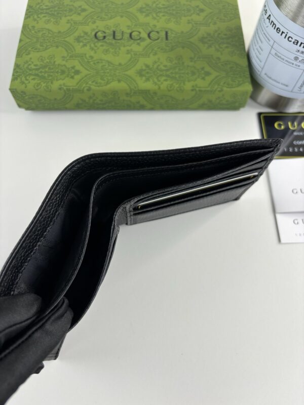GG Black Leather Bi-Fold Wallet 365464-1 QA
