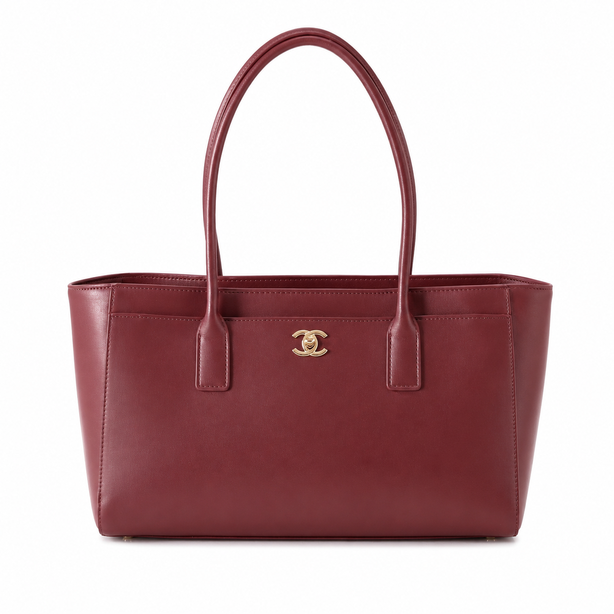 CN Spring Summer 2026 Small Shopping Bag in Dark Burgundy CN Spring Summer 2026 Small Shopping Bag in Dark Burgundy