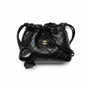 CN Spring Summer 2026 Clutch with Leather Strap in Black