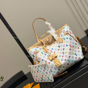LV Murakami LV x TM Multicolor Neverfull MM L5464