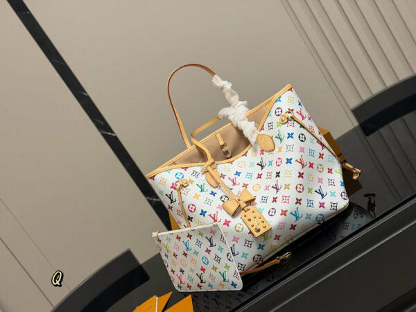 LV Murakami LV x TM Multicolor Neverfull MM L5464 TEN