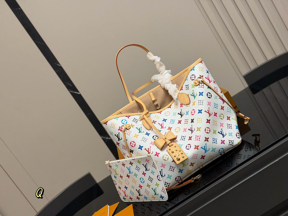 LV Murakami LV x TM Multicolor Neverfull MM L5464 LV Murakami LV x TM Multicolor Neverfull MM L5464