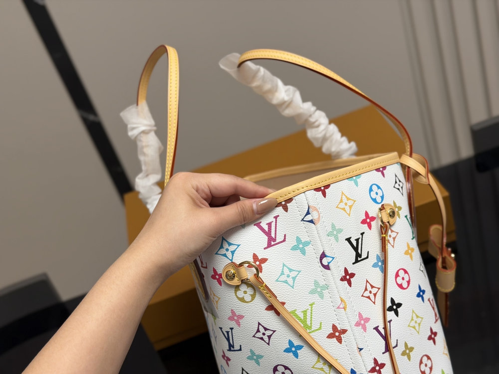 LV Murakami LV x TM Multicolor Neverfull MM L5464 LV Murakami LV x TM Multicolor Neverfull MM L5464