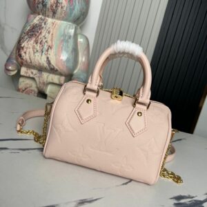 LV Speedy Nano Pink Monogram Empreinte Leather Bag