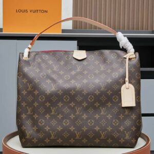 LV Graceful MM Brown Monogram Canvas Hobo Bag