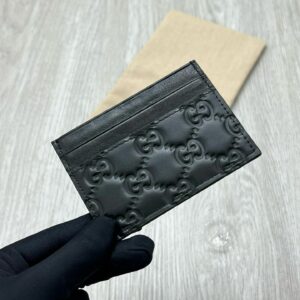 GG Emblem Card Case in Clack GG Leather KK0750