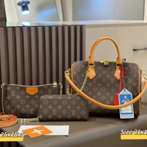 LV Speedy Soft 30 Dark Monogram Canvas Bag C2301350-1