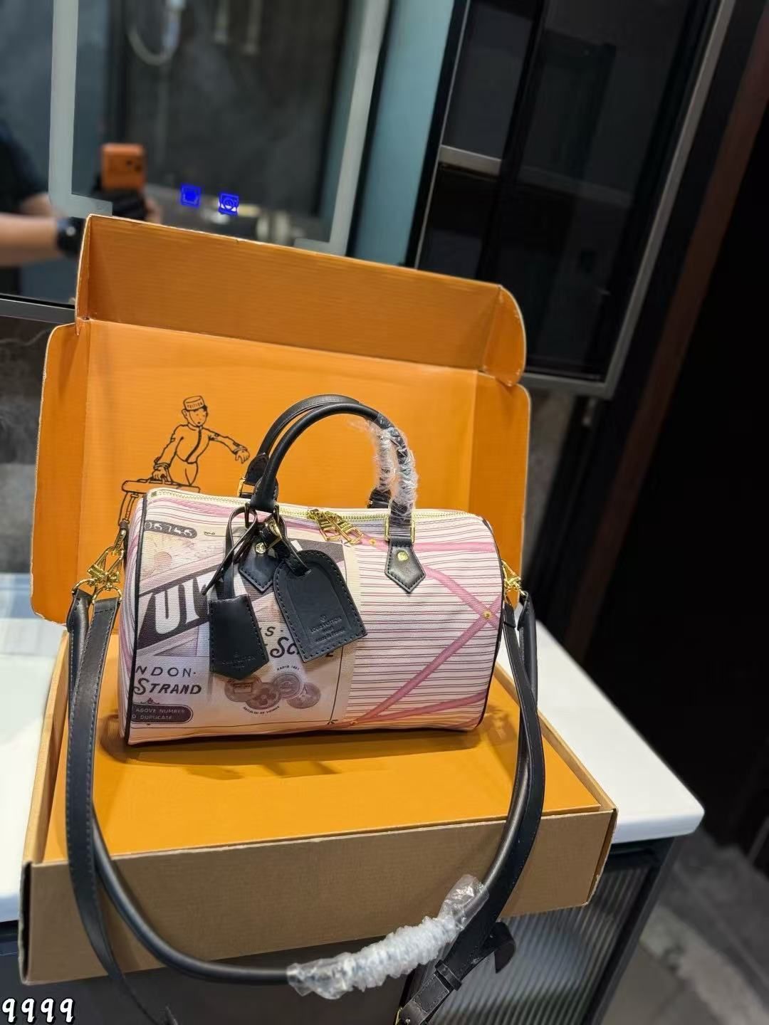 LV Speedy Bandoulière 30 Pink Trunk Print Bag LV Speedy Bandoulière 30 Pink Trunk Print Bag