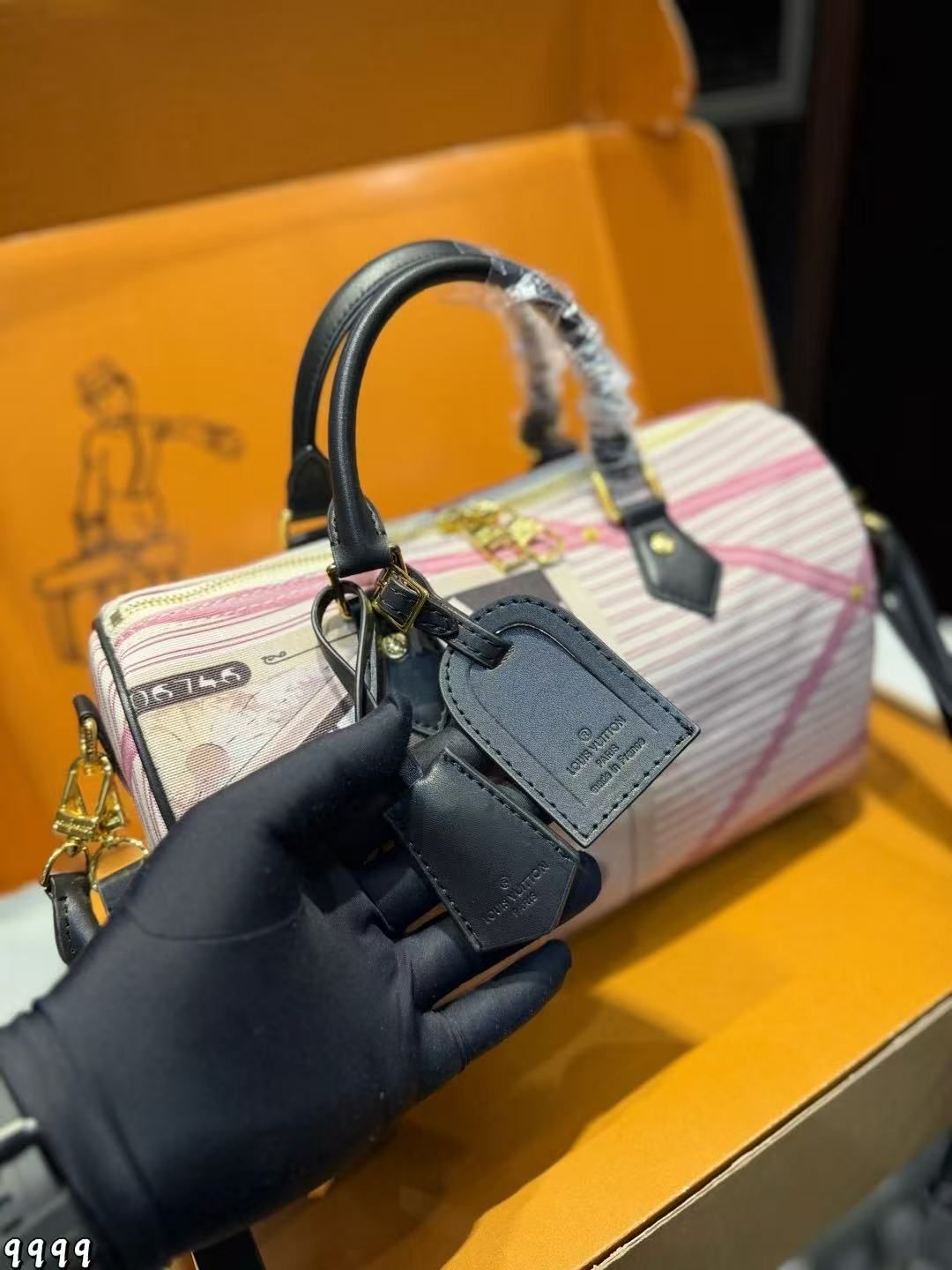 LV Speedy Bandoulière 30 Pink Trunk Print Bag LV Speedy Bandoulière 30 Pink Trunk Print Bag