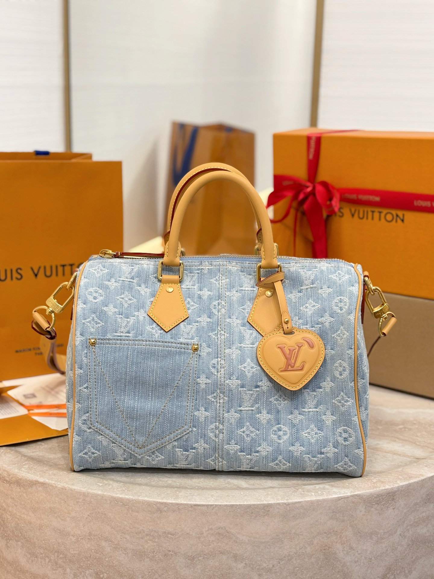 LV Speedy Soft 30 Monogram Denim Bag BC LV Speedy Soft 30 Monogram Denim Bag BC