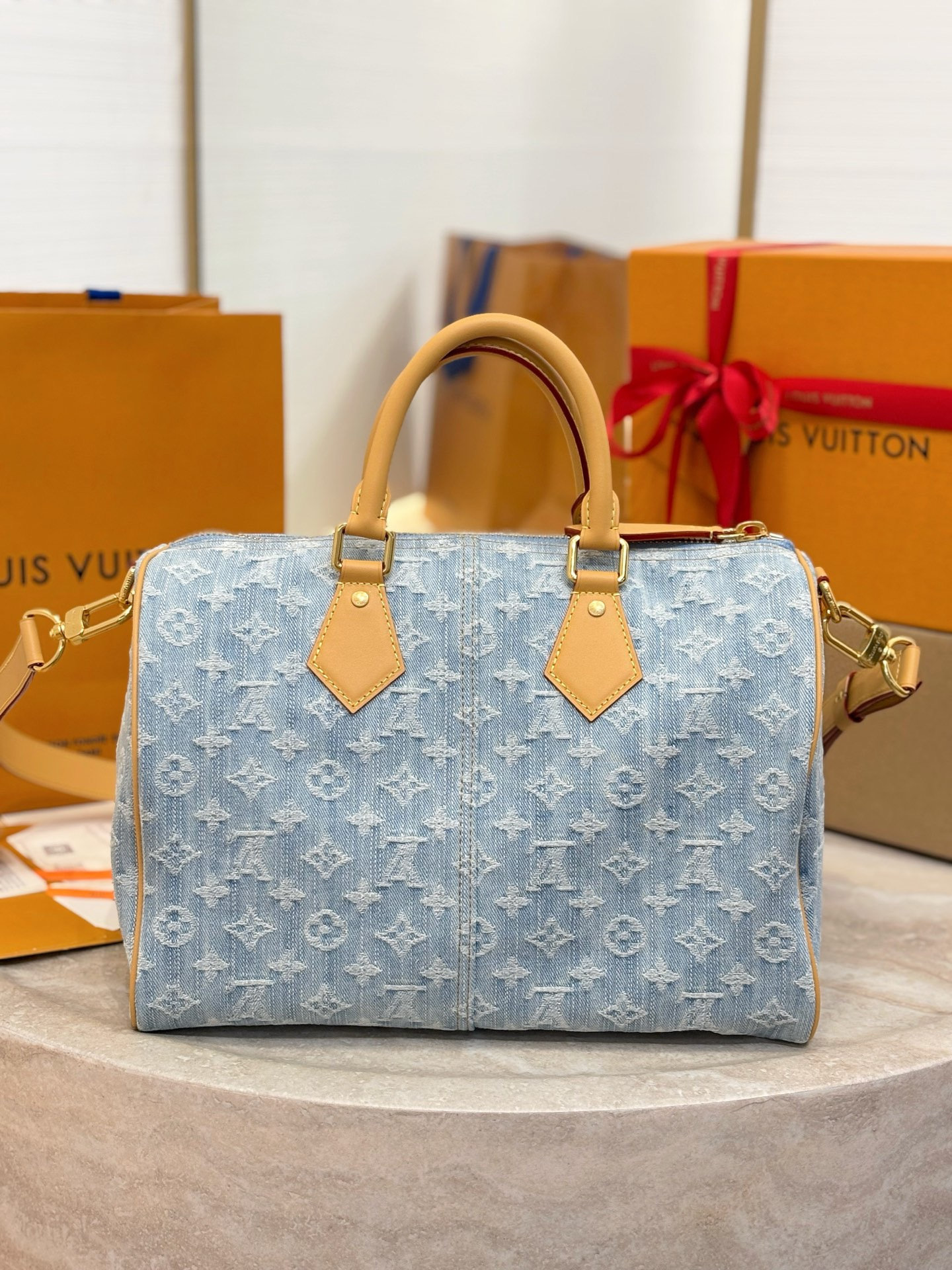 LV Speedy Soft 30 Monogram Denim Bag BC LV Speedy Soft 30 Monogram Denim Bag BC