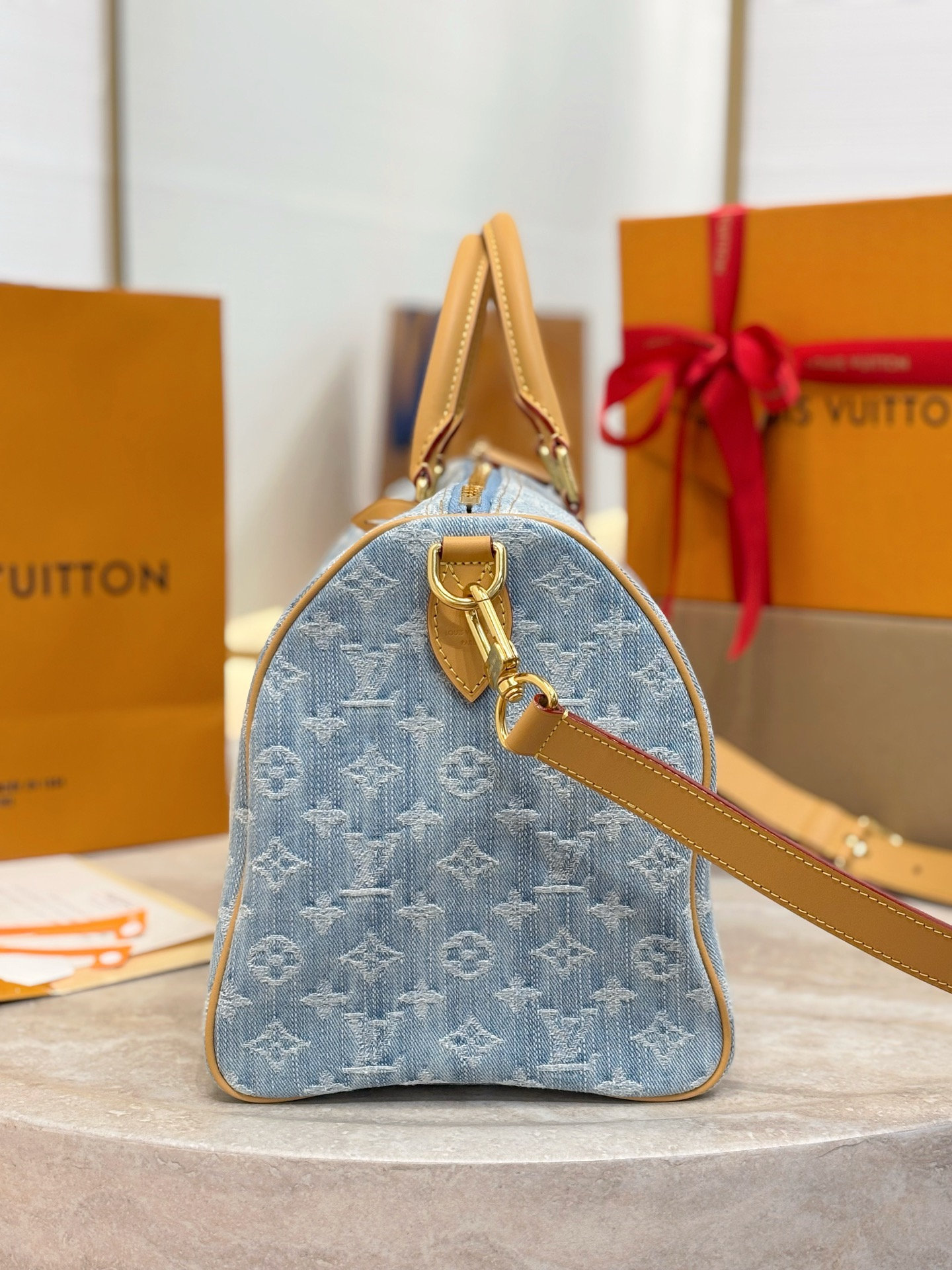 LV Speedy Soft 30 Monogram Denim Bag BC LV Speedy Soft 30 Monogram Denim Bag BC