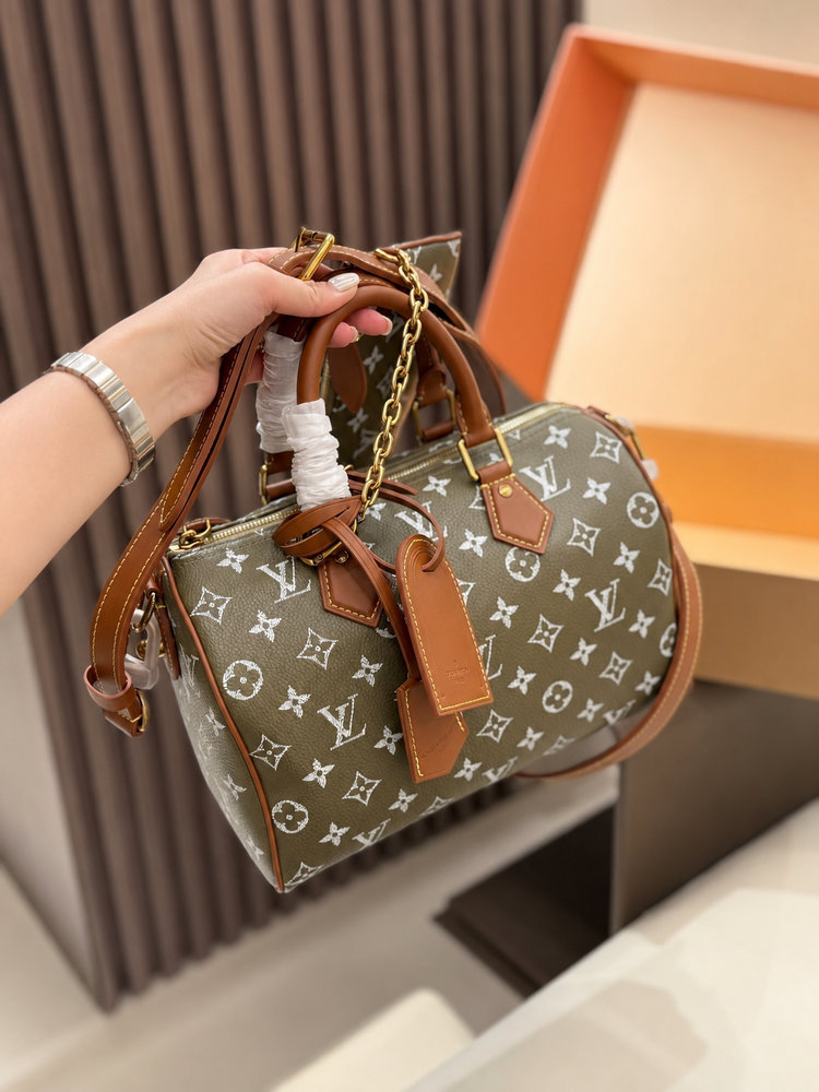 LV Speedy P9 Bandoulière 25 Monogram Canvas Khaki LV267301 QA LV Speedy P9 Bandoulière 25 Monogram Canvas Khaki LV267301 QA