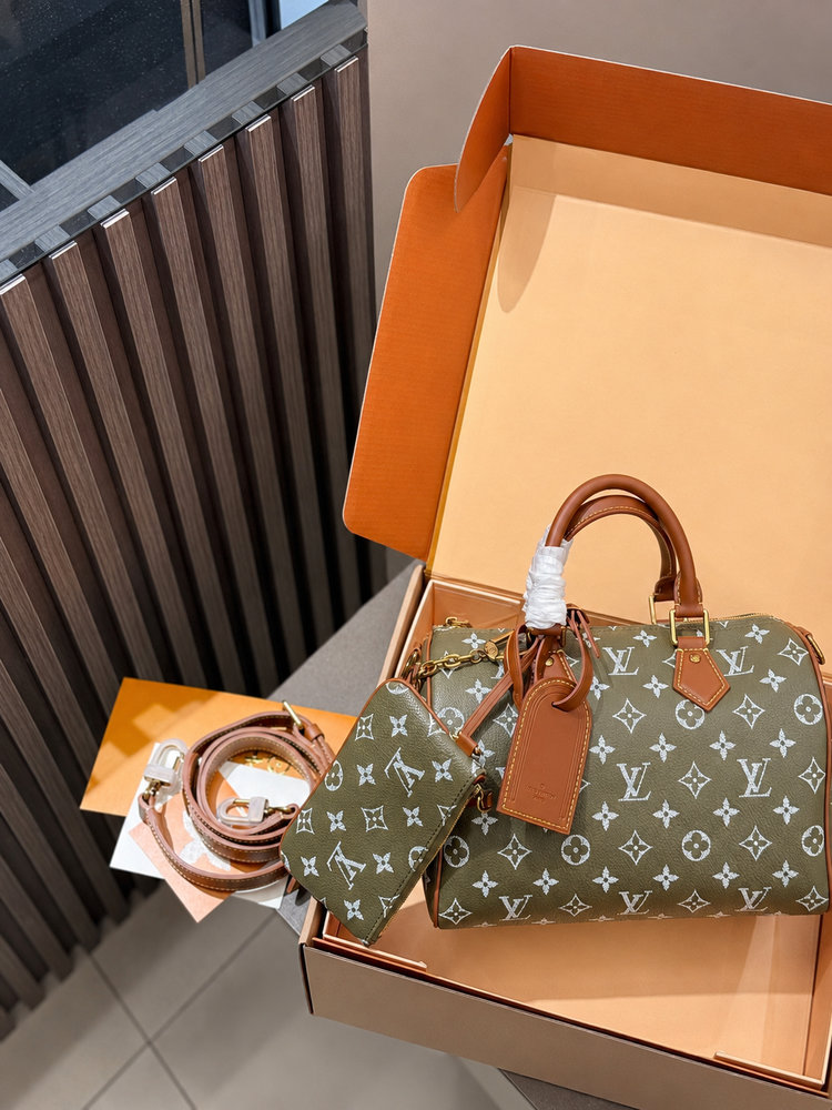 LV Speedy P9 Bandoulière 25 Monogram Canvas Khaki LV267301 QA LV Speedy P9 Bandoulière 25 Monogram Canvas Khaki LV267301 QA