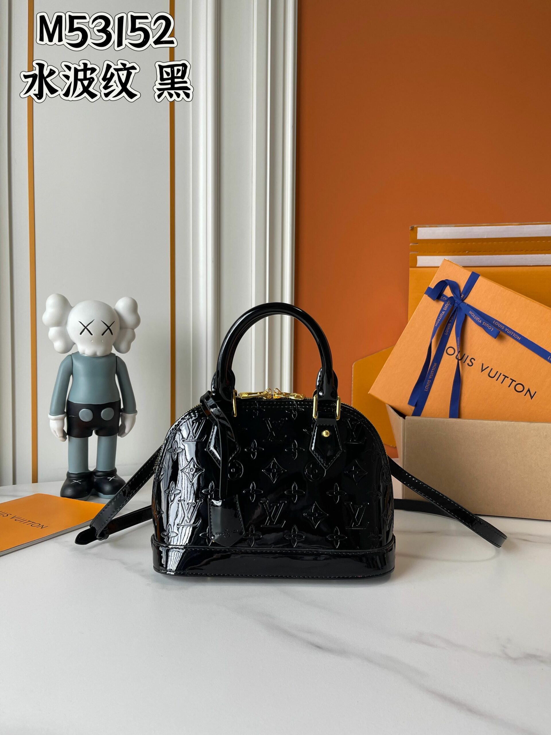 LV Alma BB Handbag Amethyste Monogram Vernis Patent Leather M28902-M29125-071 BC LV Alma BB Handbag Amethyste Monogram Vernis Patent Leather M28902-M29125-071 BC